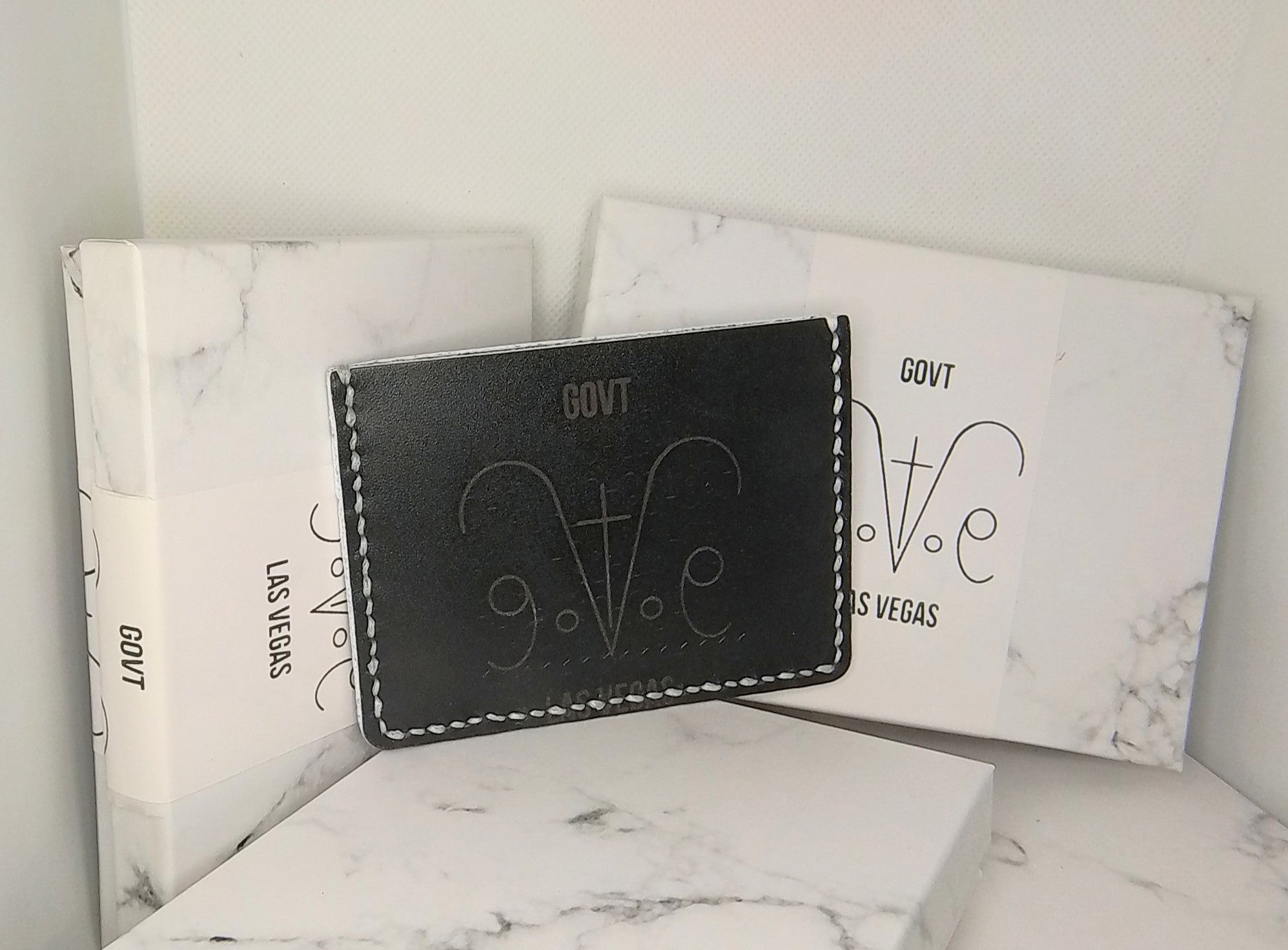 Extra Slim Laser Cut Cardholder Blue Jamaican